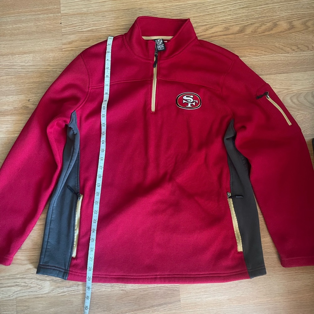 49ers half zip up sweater size Xl
